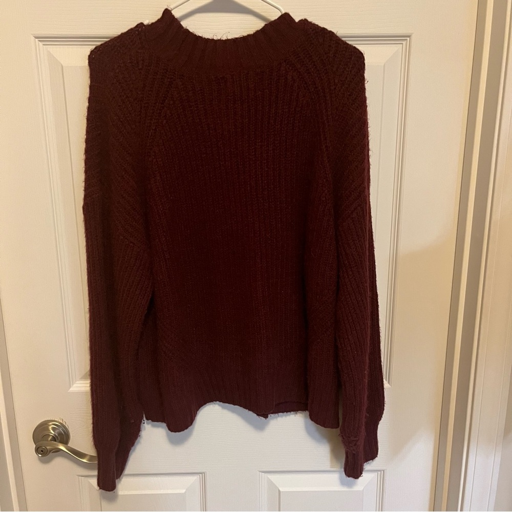 Old Navy Maroon Knit Sweater